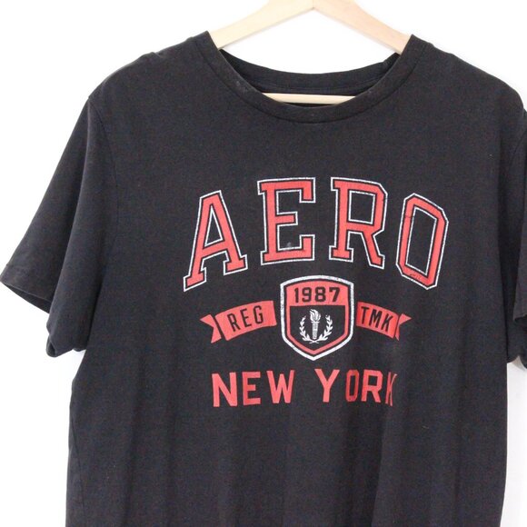 *AEROPOSTALE Regular Fit Brand Print Crew-Neck T-Shirt - Picture 6 of 7